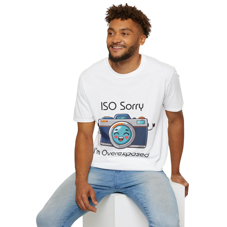 ISO Sorry I’m Overexposed Unisex T-Shirt, Funny Photography Tee, Gift for Photographers, Cute Graphic Shirt, Casual Wear, Photography Lover