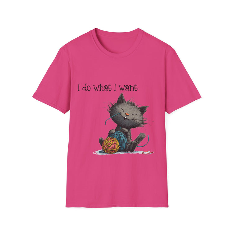 I Do What I Want Unisex Softstyle T-Shirt, Funny Cat Tee, Gift for Cat Lovers, Casual Wear, Everyday Shirt, Pet Lover Apparel