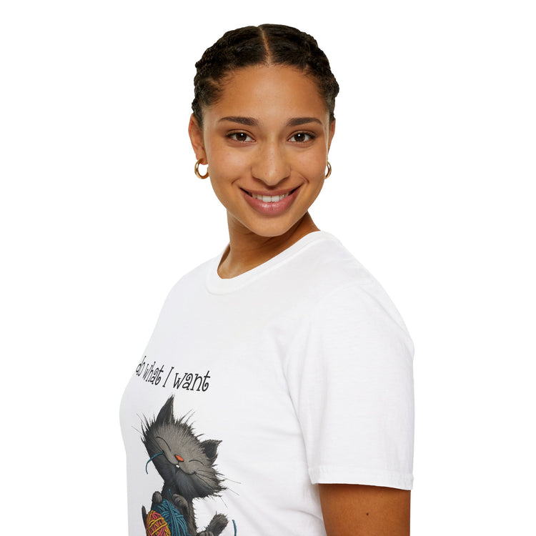 I Do What I Want Unisex Softstyle T-Shirt, Funny Cat Tee, Gift for Cat Lovers, Casual Wear, Everyday Shirt, Pet Lover Apparel