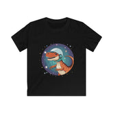 Kids dinosaur T rex in space t shirt
