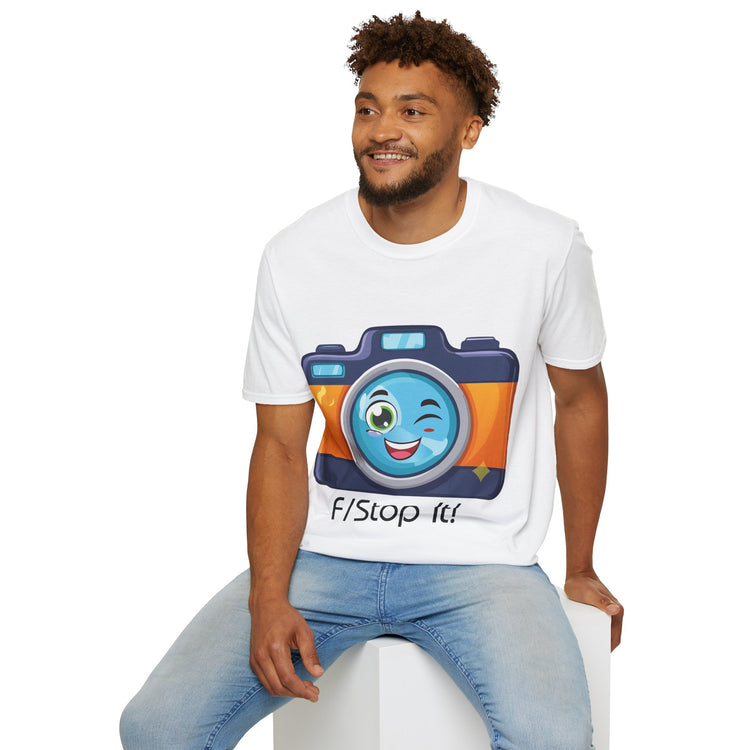 Whimsical Photography T-Shirt - F/Stop It! Funny Gift for Photographers, Creative Tee, Softstyle Shirt, Unisex Graphic Tee