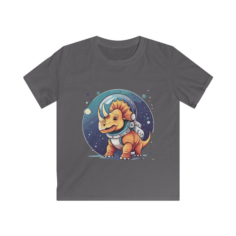 Kids dinosaur Triceratops in space t shirt