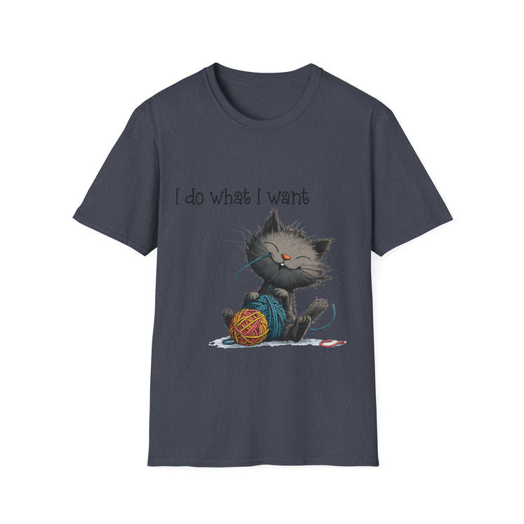 I Do What I Want Unisex Softstyle T-Shirt, Funny Cat Tee, Gift for Cat Lovers, Casual Wear, Everyday Shirt, Pet Lover Apparel