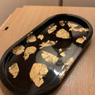 Two Cup gold leaf and resin tray