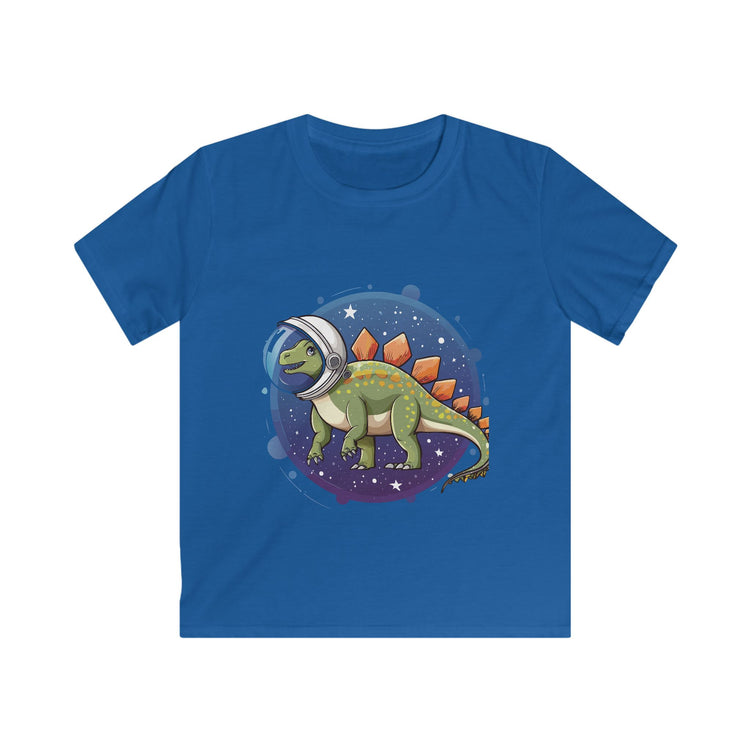 Kids dinosaur Stegosaurus in space t shirt