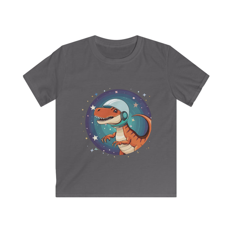 Kids dinosaur T rex in space t shirt