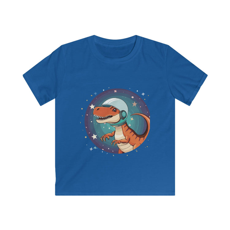 Kids dinosaur T rex in space t shirt