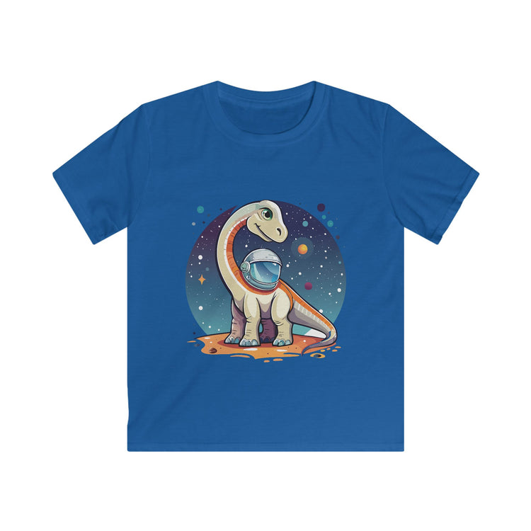 Kids dinosaur Diplodocus in space t shirt