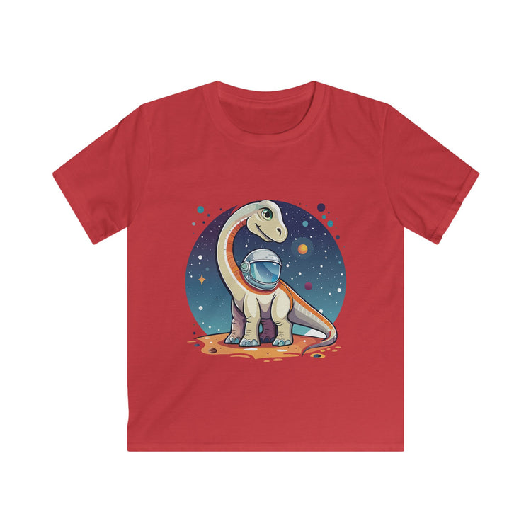 Kids dinosaur Diplodocus in space t shirt
