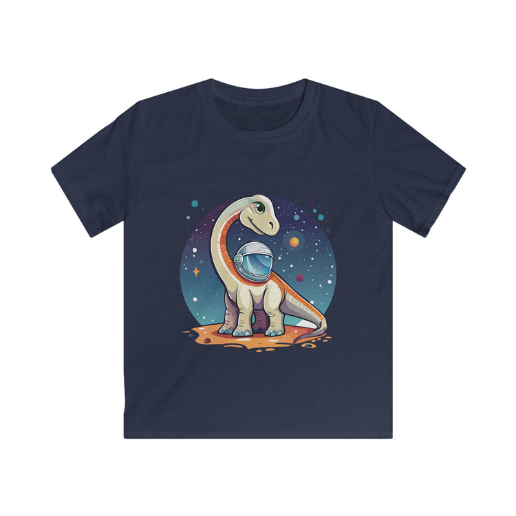 Kids dinosaur Diplodocus in space t shirt