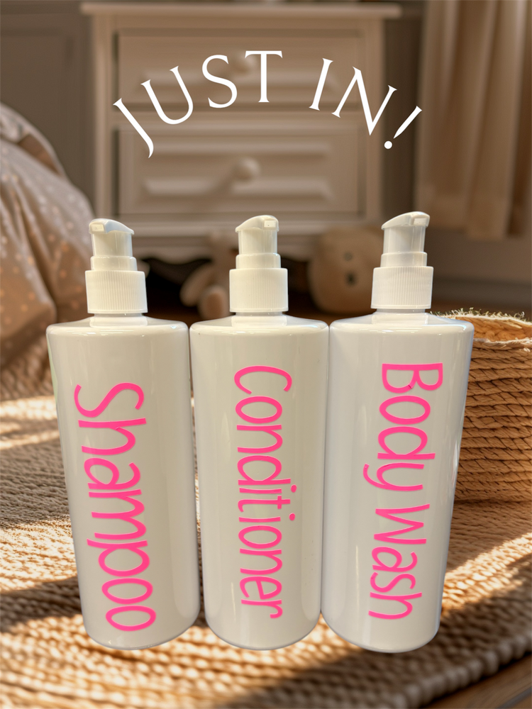 Shampoo, Conditioner and Body Wash Bottles