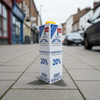 Custom Printed Triangular Bollard Cover Sign – Correx