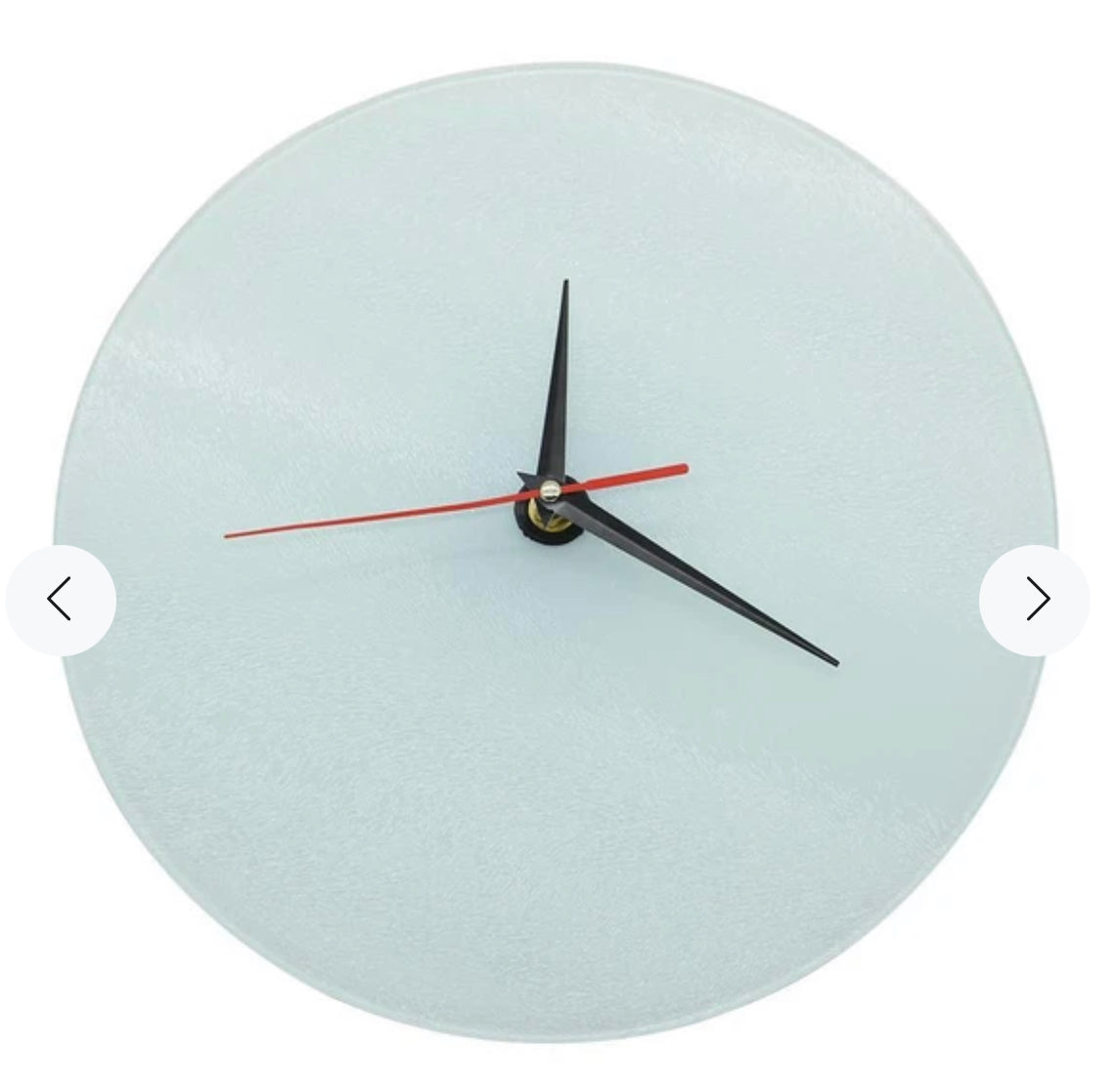 Custom printed glass clock.