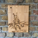 Rabbit on a chopping board